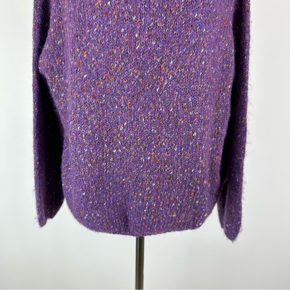 Dreamers Purple Cowl Neck Sweater Size Small - Picture 3 of 8